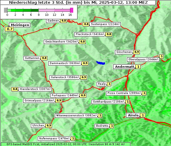 Niederschlag, 12. 3. 2025