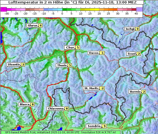 Temperatur, 18. 11. 2025