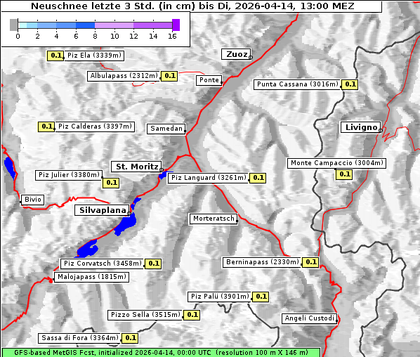 Neuschnee, 14. 4. 2026