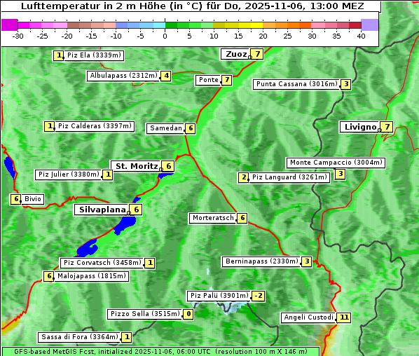 Temperatur, 6. 11. 2025