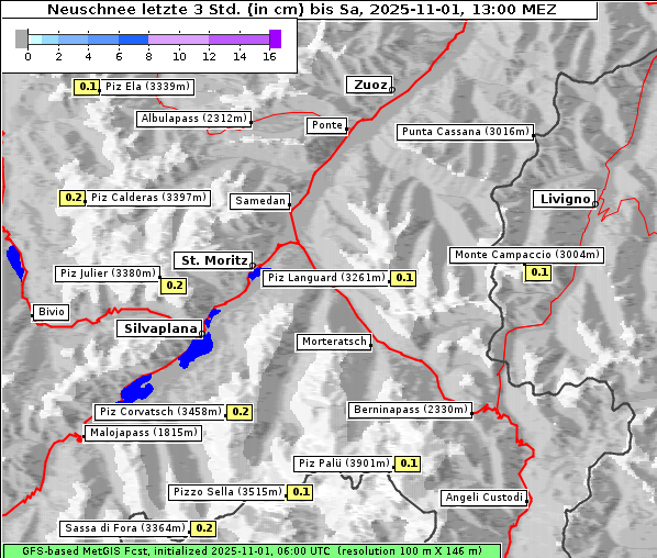 Neuschnee, 1. 11. 2025