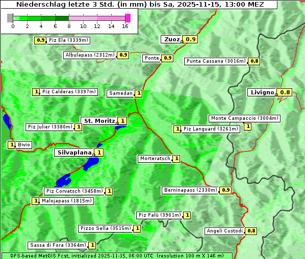 Niederschlag, 15. 11. 2025