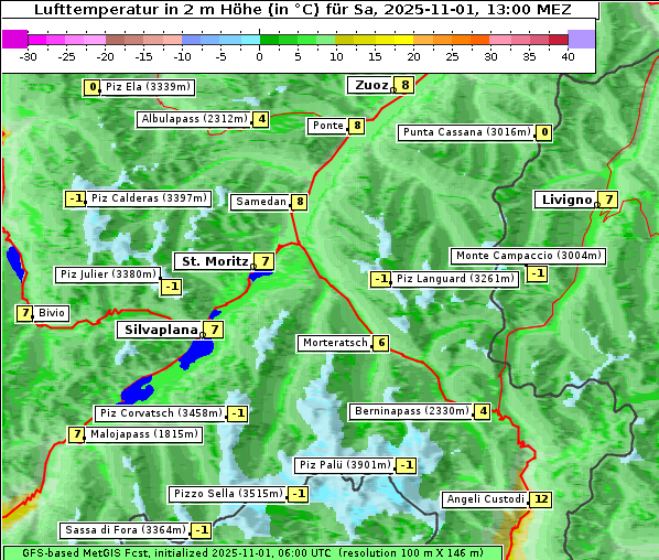 Temperatur, 1. 11. 2025