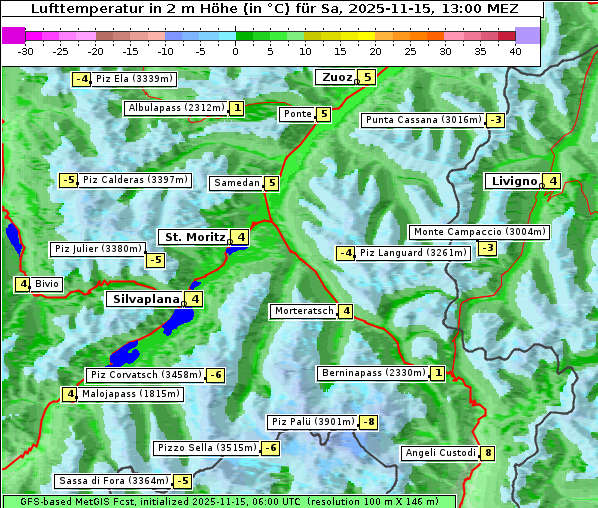 Temperatur, 15. 11. 2025