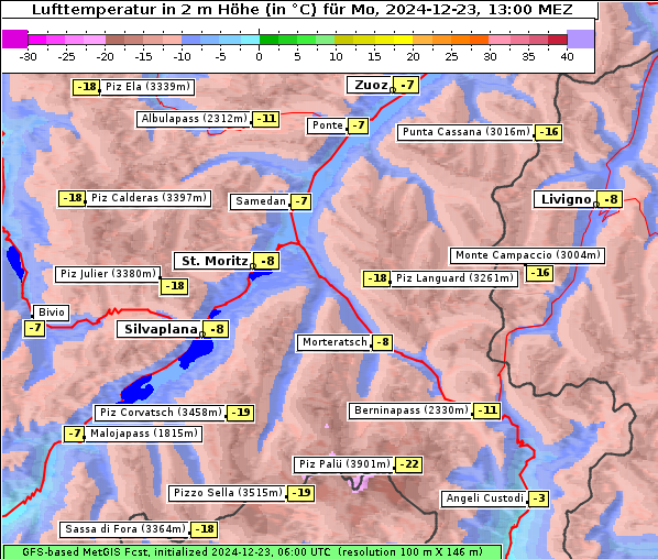 Temperatur, 23. 12. 2024