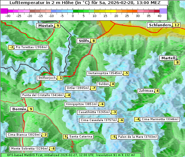 Temperatur, 28. 2. 2026
