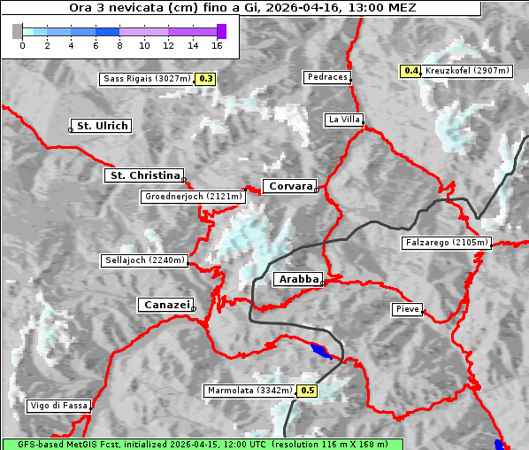 Neuschnee, 16. 4. 2026