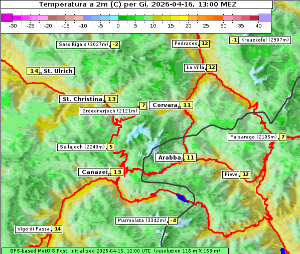 Temperatur, 16. 4. 2026