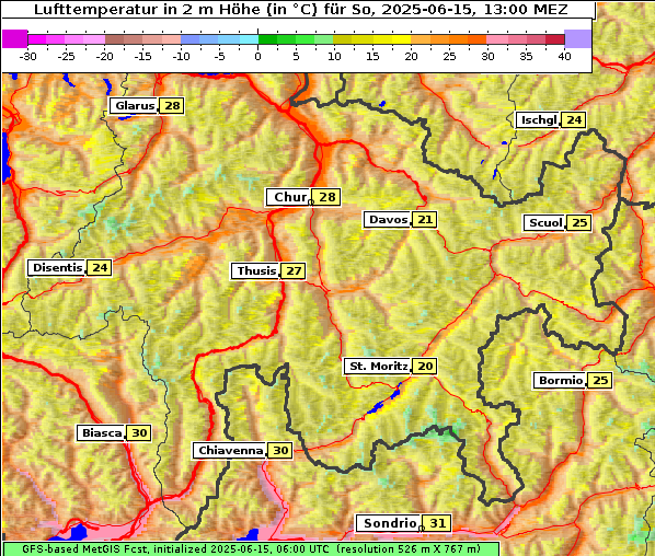 Temperatur, 15. 6. 2025