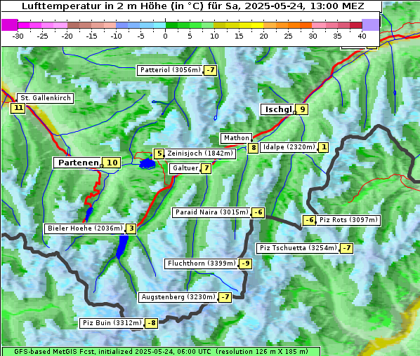 Temperatur, 24. 5. 2025
