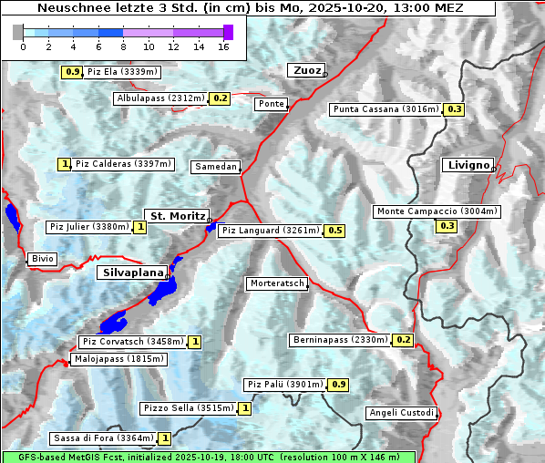 Neuschnee, 20. 10. 2025