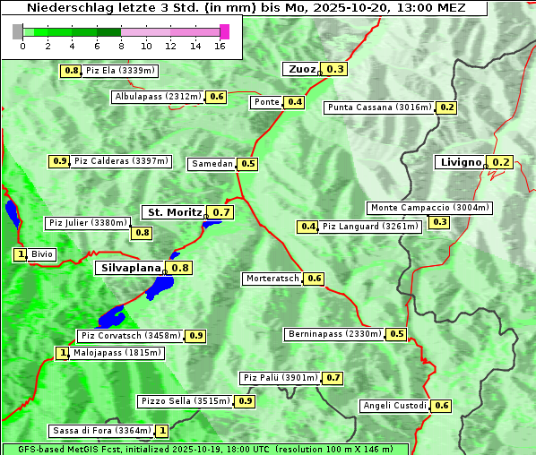 Niederschlag, 20. 10. 2025