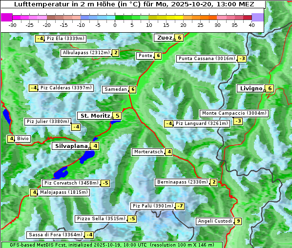 Temperatur, 20. 10. 2025