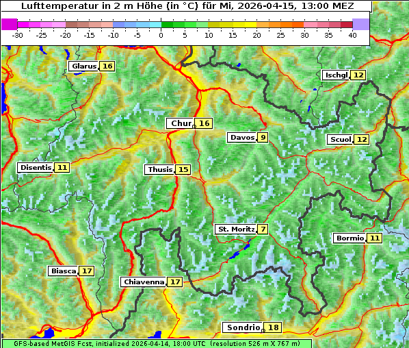 Temperatur, 15. 4. 2026