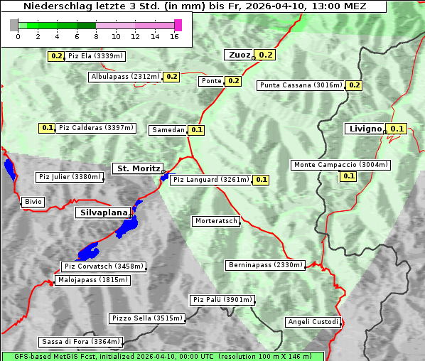 Niederschlag, 10. 4. 2026