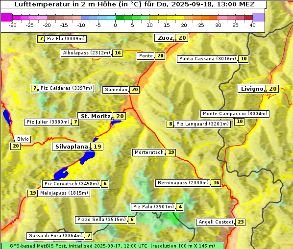 Temperatur, 18. 9. 2025