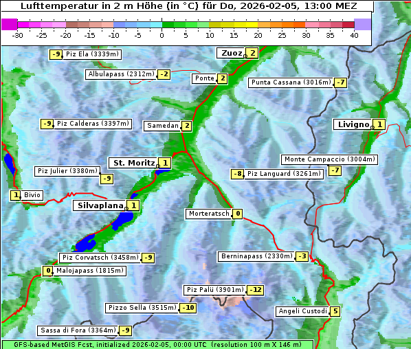 Temperatur, 5. 2. 2026