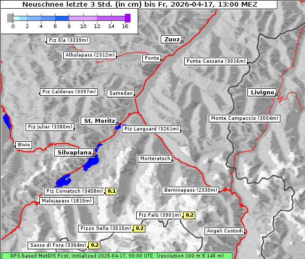 Neuschnee, 17. 4. 2026