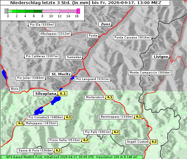 Niederschlag, 17. 4. 2026