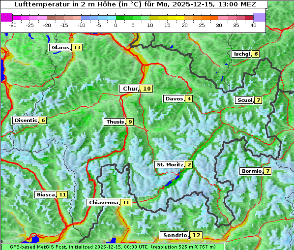 Temperatur, 15. 12. 2025