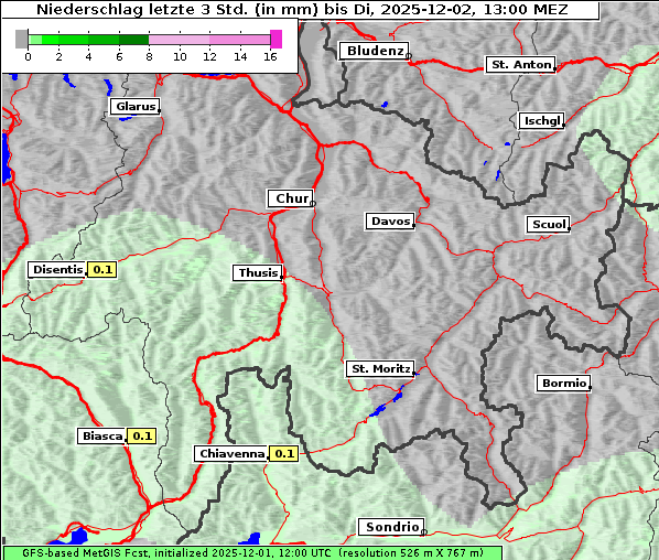 Niederschlag, 2. 12. 2025