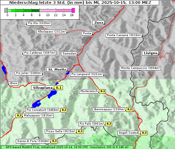 Niederschlag, 15. 10. 2025
