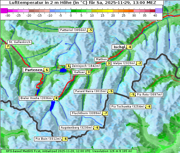Temperatur, 29. 11. 2025
