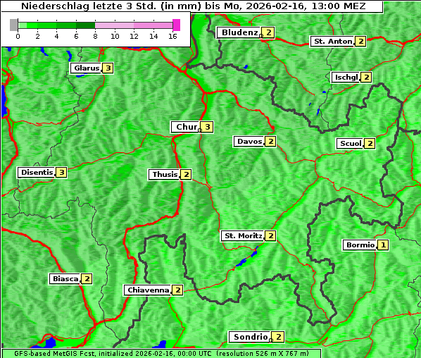 Niederschlag, 16. 2. 2026