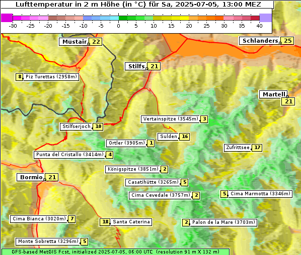 Temperatur, 5. 7. 2025
