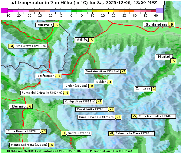 Temperatur, 6. 12. 2025