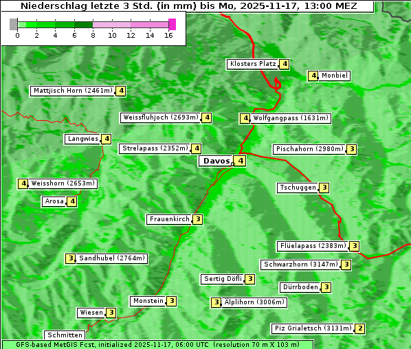 Niederschlag, 17. 11. 2025