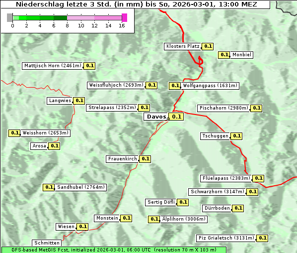 Niederschlag, 1. 3. 2026