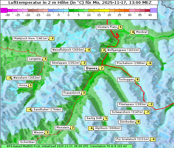 Temperatur, 17. 11. 2025