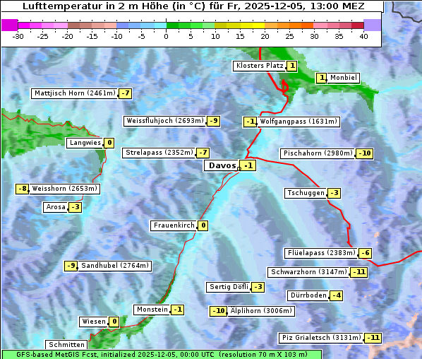Temperatur, 5. 12. 2025