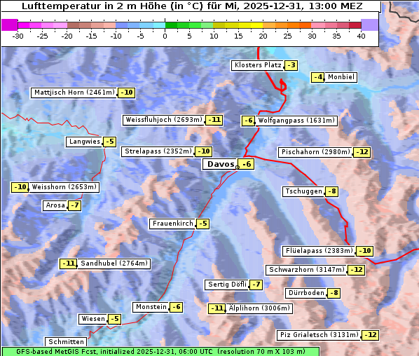 Temperatur, 31. 12. 2025