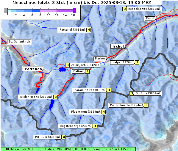 Neuschnee, 13. 3. 2025