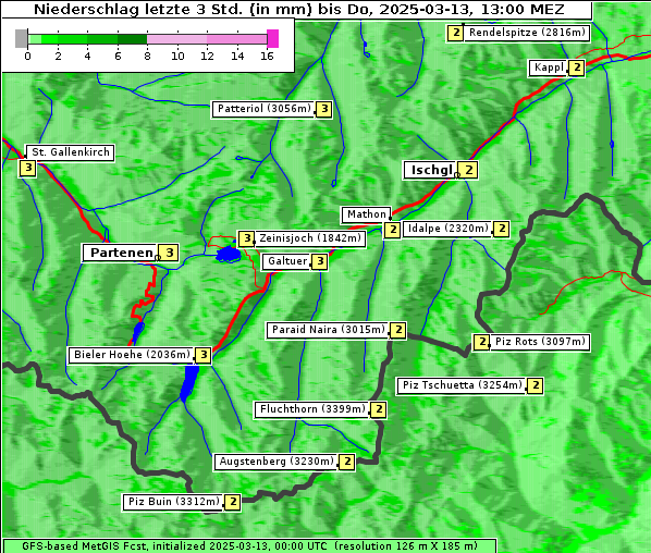 Niederschlag, 13. 3. 2025