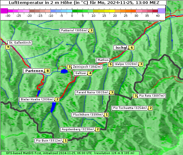 Temperatur, 25. 11. 2024