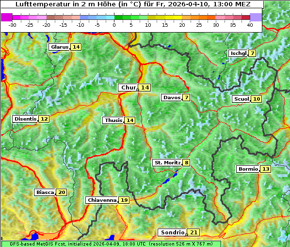 Temperatur, 10. 4. 2026