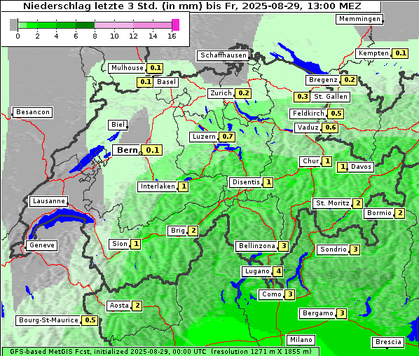 Niederschlag, 29. 8. 2025