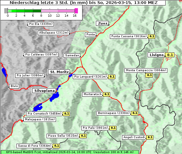 Niederschlag, 15. 3. 2026