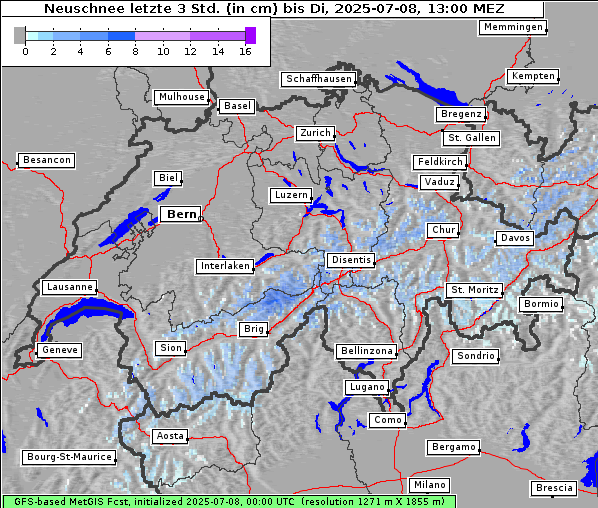 Neuschnee, 8. 7. 2025