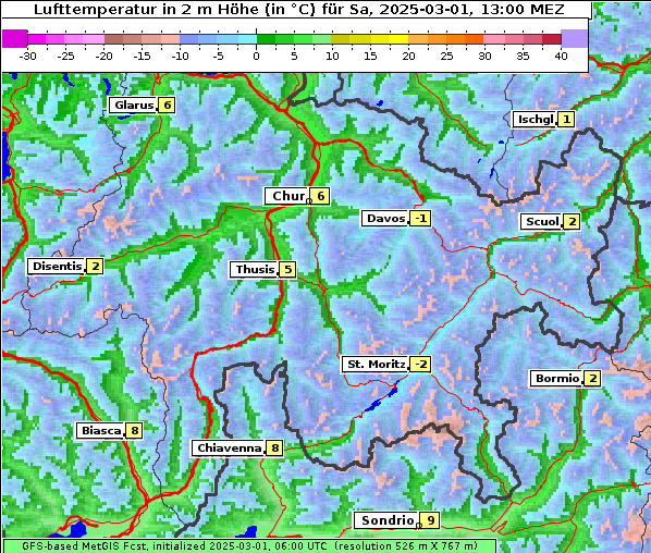 Temperatur, 1. 3. 2025