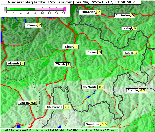 Niederschlag, 17. 11. 2025