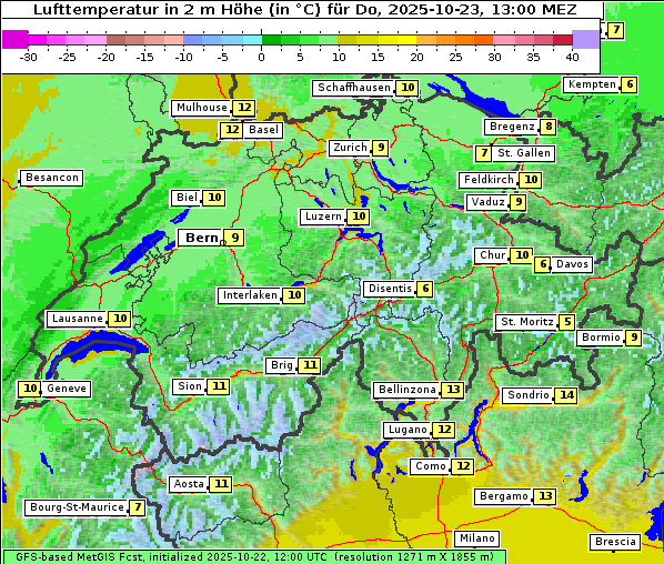 Temperatur, 23. 10. 2025