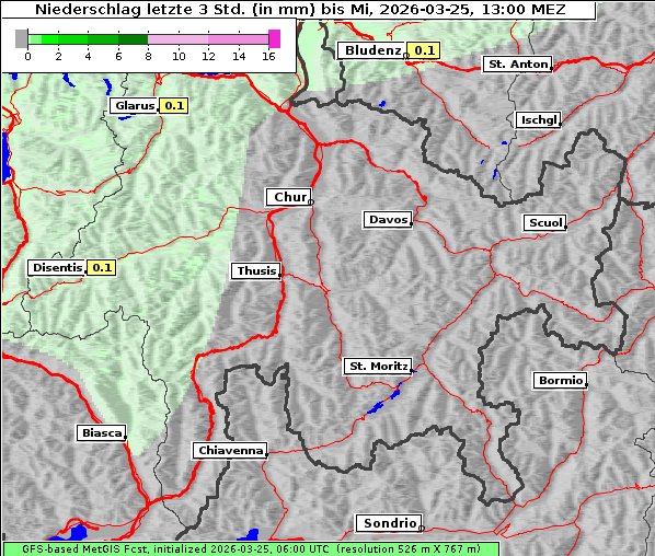 Niederschlag, 25. 3. 2026