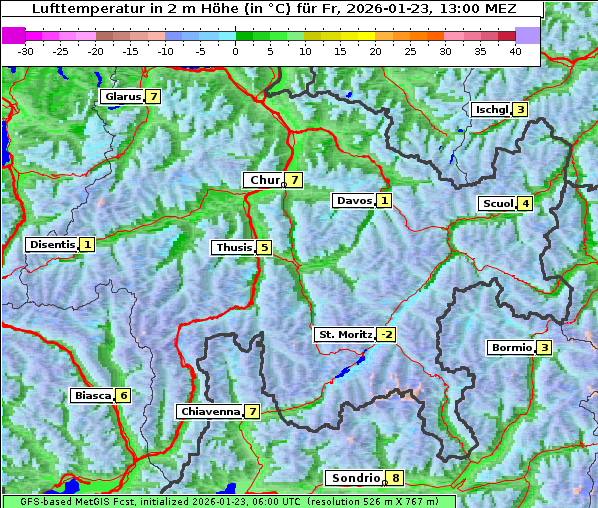 Temperatur, 23. 1. 2026