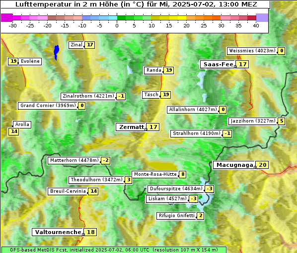 Temperatur, 2. 7. 2025
