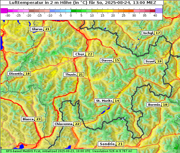 Temperatur, 24. 8. 2025