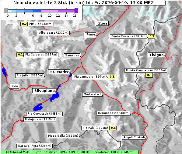 Neuschnee, 10. 4. 2026